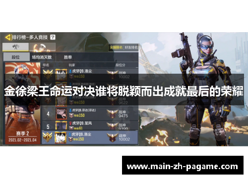 金徐梁王命运对决谁将脱颖而出成就最后的荣耀